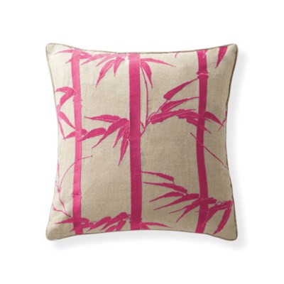 Florence Broadhurst Bamboo Hawaiian Magenta Pillow 18x17